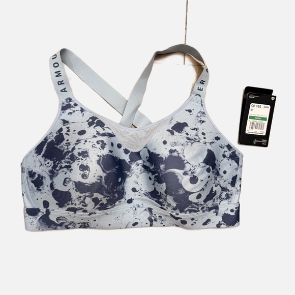 Under Armour Other - Under Armour Blue Sports Bra Women's Large Athletic Sporty Athleisure Patterened